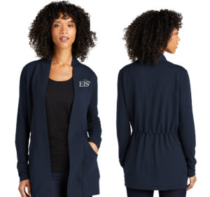 Eagle Integrated Services Port Authority Ladies Microterry Cardigan-Navy