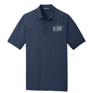 Eagle Integrated Services Port Authority Men Digi Heather Performance Polo-Blue Navy