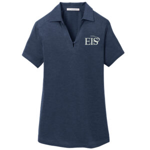 Eagle Integrated Services Port Authority Ladies Digi Heather Performance Polo-Blue Navy