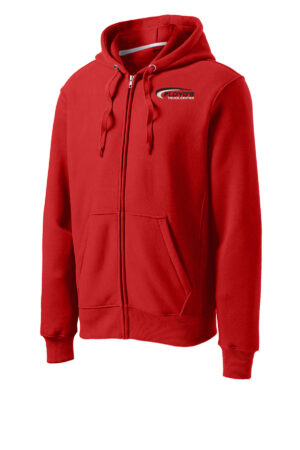 05. Floyd’s Truck Center Company Store Sport Tek Super Heavyweight Full Zip Hooded Sweatshirt-Red