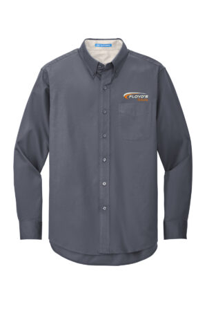 12. Floyd’s Kubota Port Authority Long Sleeve Easy Care Shirt-Steel