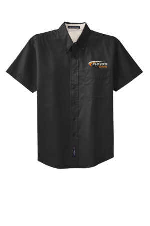 15. Floyd’s Kubota Port Authority Short Sleeve Easy Care Shirt-Black