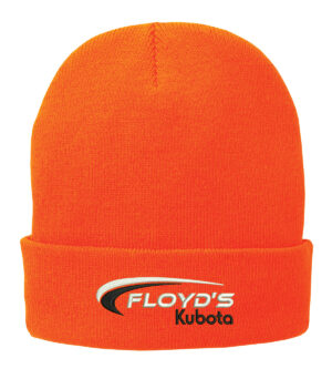 19. Floyd’s Kubota Fleece-Lined Knit Cap-Athletic Orange