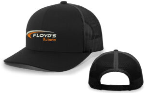 21. Floyd’s Kubota Pacific Headwear Trucker Snapback Cap-Black/Black