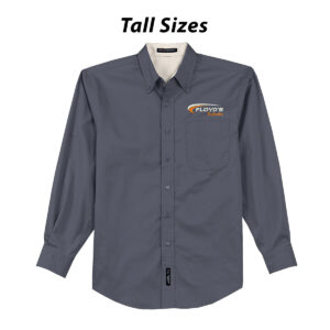 11. Floyd’s Kubota Port Authority TALL Long Sleeve Easy Care Shirt-Steel