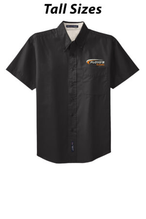 14. Floyd’s Kubota Port Authority TALL Short Sleeve Easy Care Shirt-Black