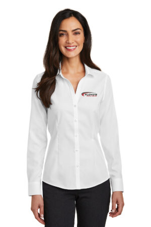 04. Floyd’s Truck Center Company Manager Store Port Authority Ladies SuperPro Oxford Shirt-White