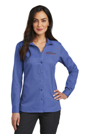 13. Floyd’s Truck Center Company Manager Store Red House Ladies Nailhead Non-Iron Shirt-Mediterranean Blue