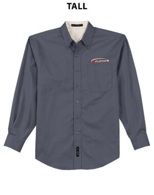 02. Floyd’s Truck Center Company Store Port Authority TALL Long Sleeve Easy Care Shirt-Steel