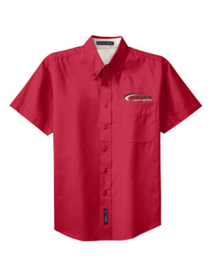 06. Floyd’s Truck Center Company Store Port Authority Short Sleeve Easy Care Shirt-Red