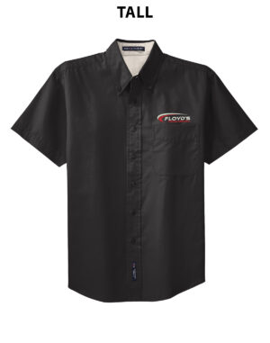 09. Floyd’s Truck Center Company Store TALL Port Authority Short Sleeve Easy Care Shirt-Black