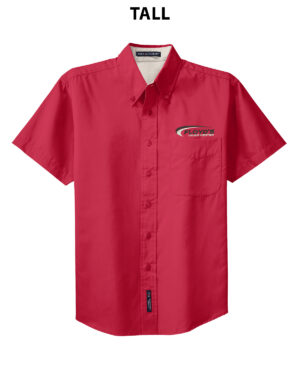 11. Floyd’s Truck Center Company Store TALL Port Authority Short Sleeve Easy Care Shirt-Red