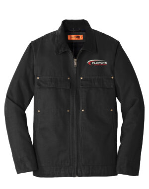 19. Floyd’s Truck Center Company Store CornerStone Washed Duck Cloth Chore Coat-Black