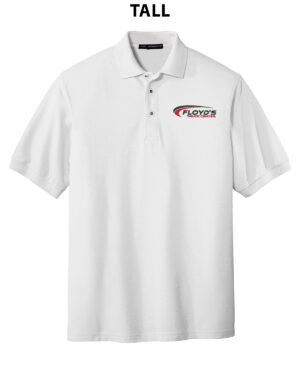 37. Floyd’s Truck Center Company Store TALL Port Authority Silk Touch Polo-White
