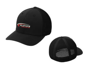 52. Floyd’s Truck Center Company Store Port Authority Flexfit Mesh Back Cap-Black/Black