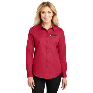 Floyd’s Truck Center Company Store Port Authority Ladies Long Sleeve Easy Care Shirt-Red