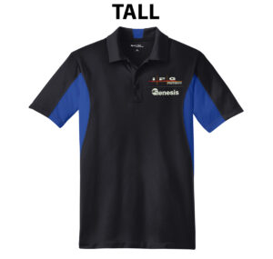 IPG-Genesis Systems Tall Side Blocked Micropique Sport-Wick Polo-Black/True Royal