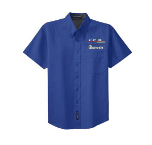 IPG-Genesis Systems Short Sleeve Easy Care Shirt-Royal