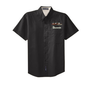 IPG-Genesis Systems Short Sleeve Easy Care Shirt-Black
