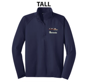 IPG-Genesis Systems TALL Sport-Wick Stretch 1/2 Zip Pullover-True Navy