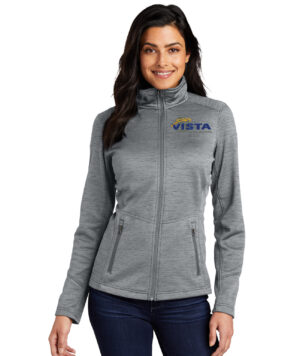 Vista Global Solutions Port Authority Ladies Digi Stripe Fleece Jacket-Grey