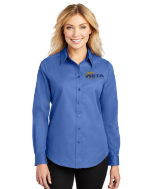 Vista Global Solutions Port Authority Ladies Long Sleeve Easy Care Shirt-Ultramarine Blue