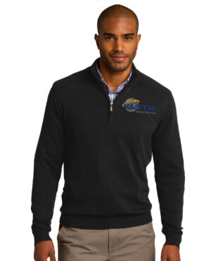 Vista Global Solutions Port Authority Men’s 1/2 Zip Sweater-Black