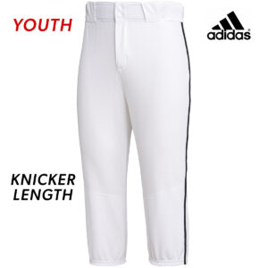 09. adidas Icon Pro YOUTH Piped Knicker Length Pant-White-Black