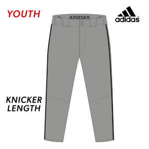 13. adidas Icon Pro YOUTH Knicker Pant with Piping-Team Mid Grey/Black