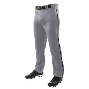 16. Champro 14 oz Open Bottom Pant with Braid-Grey/Black