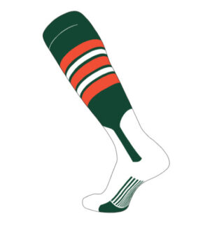 20. TCK Custom Pro Builder Socks-Pattern F-Dark Green/Orange/White