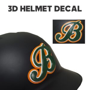 22. Barnstormers B 3D Baseball Helmet Decal