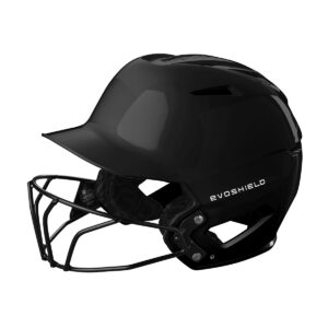 16. Evoshield XVT 2.0 Softball Batting Helmet with Mask-Glossy Black
