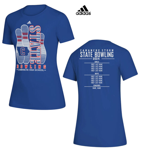 Camanche State Bowling Adidas Women Creator Short Sleeve Performance TeeRoyal