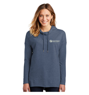 Rock Valley PT Women Featherweight French Terry Hoodie Tee-Washed Indigo