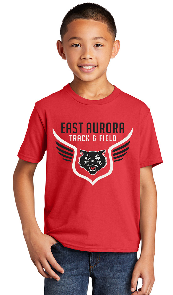 EA Track Field YOUTH Short Sleeve Tee-Red 