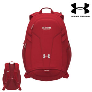 QCAS Under Armour Hustle 5.0 Team Backpack -Red