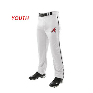 15. QC Area Knights YOUTH Champro 14 oz Open Bottom Pant with Braid-White/Black