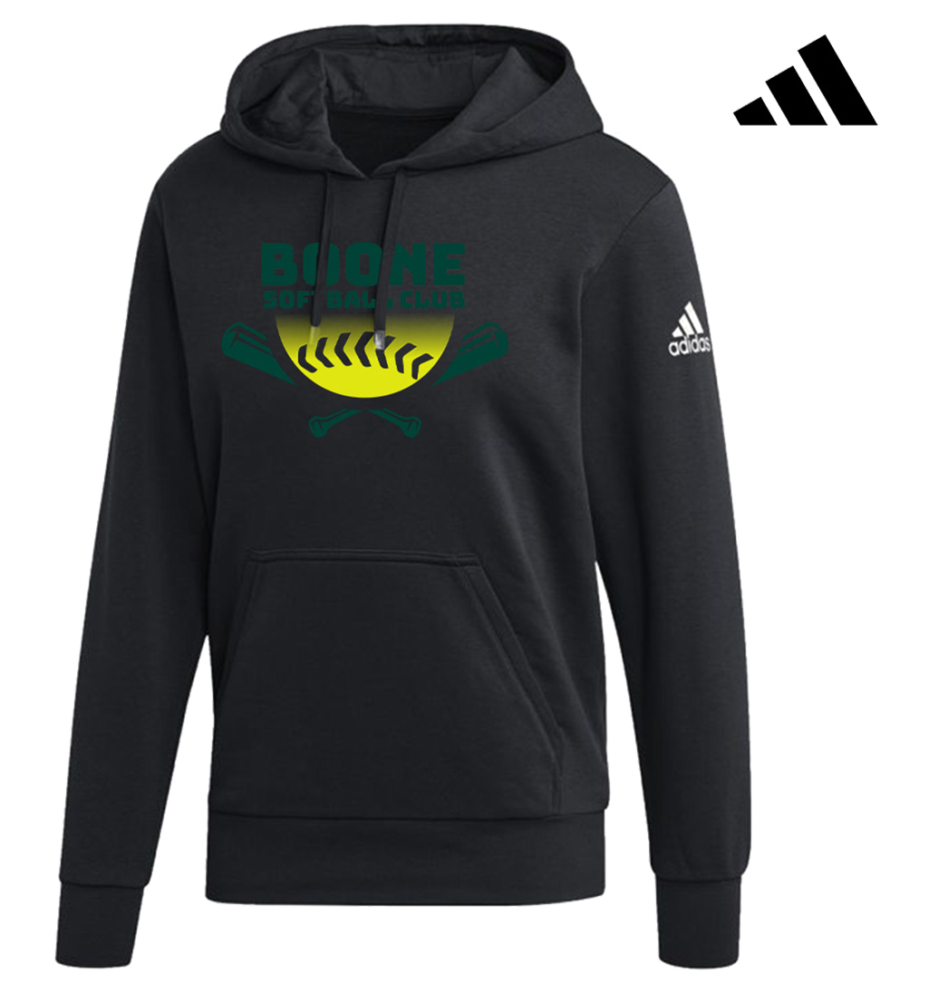 Boone Softball Club Adidas Unisex Fleece Hooded Sweatshirt - Black