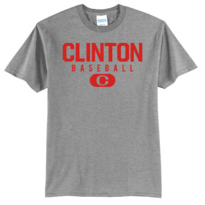 Clinton Baseball Playeream Unisex Basic Short Sleeve Tee-Athletic Heather