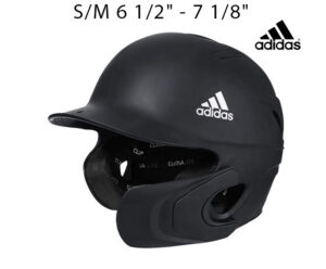 Clinton Baseball Playeream Adidas C-Flap Matte Finish baseball batting helmet – Black  6 1/2″ – 7 1/8″