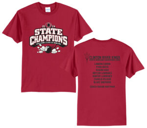 River King State Bowl Champs Unisex Basic Short Sleeve Tee-Red