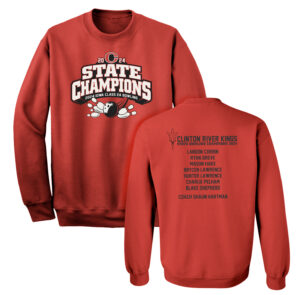 River King State Bowl Champs Unisex Basic Crew Sweatshirt-Red