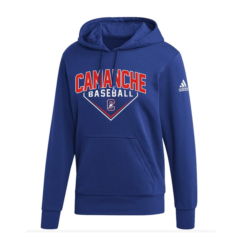 Camanche Baseball Adidas Youth Fleece Hooded Sweatshirt- Royal