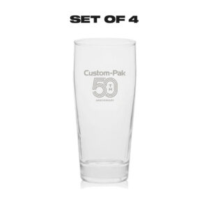 Custom Pak 50 Anniversary Employee 16 ARC Willie Pub Glasses – Set of 4