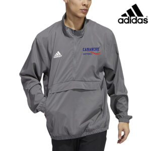Camanche Storm Softball Adidas Stadium Men 1/4 Zip Woven Long Sleeve-Grey