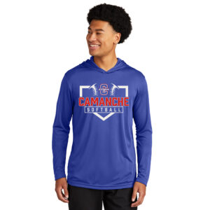 Camanche Storm Softball Sport Tek Men PosiCharge Competitor Hooded Pullover Tee-Royal