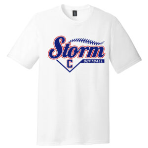 Camanche Storm Softball Unisex Triblend Short Sleeve Tee-White