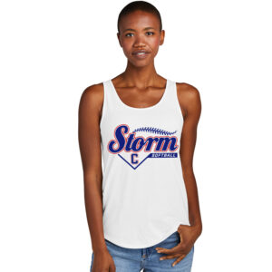 Camanche Storm Softball District Women’s Relaxed Tri Blend Relxed Tank-White