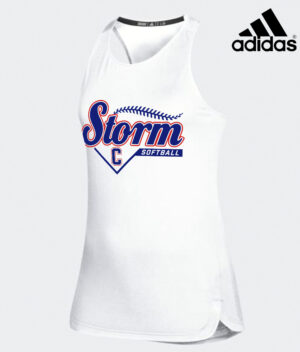Camanche Storm Softball Adidas Women’s Game Mode Training Tank-White